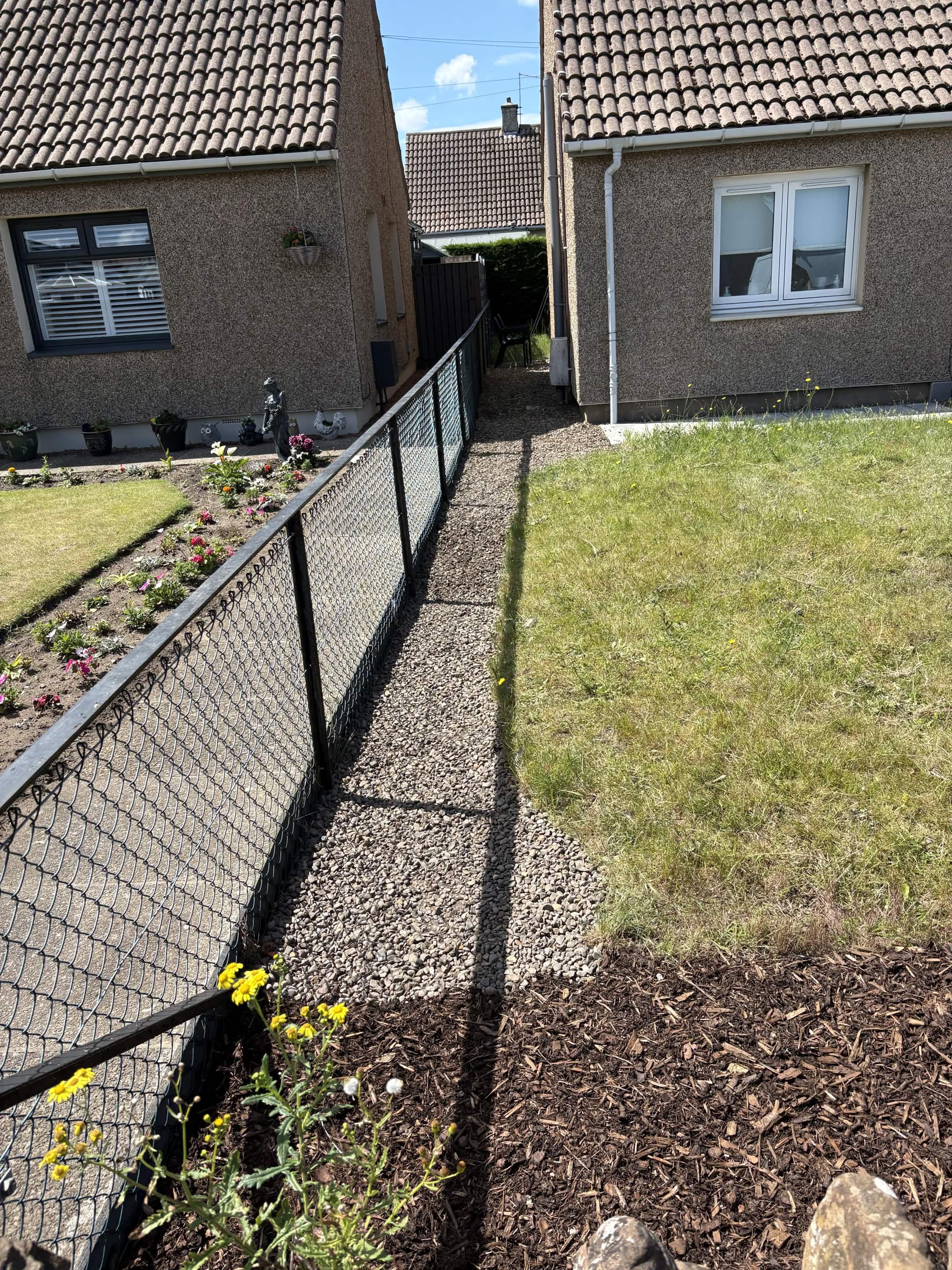 After garden improvement work